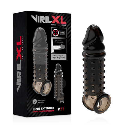 VIRILXL EXTENSION Y FUNDA DE PENE  V11 NEGRO