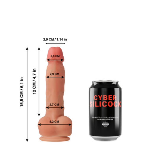 CYBER SILICOCK  ANSEL REALISTICO SILICONA LIQUIDA 15.5CM