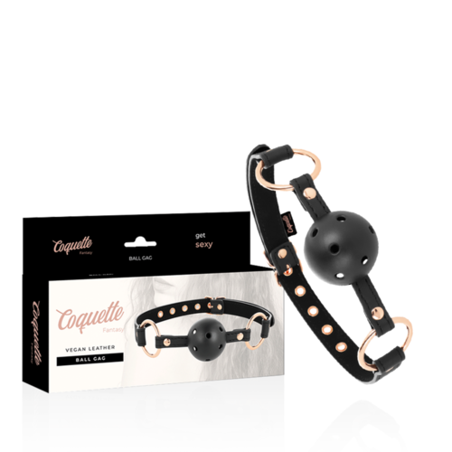 COQUETTE FANTASY MORDAZA TRANSPIRABLE CUERO VEGANO