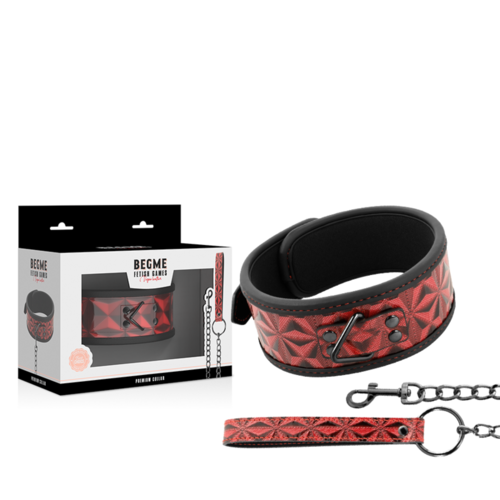 BEGME RED EDITION COLLAR CUERO VEGANO