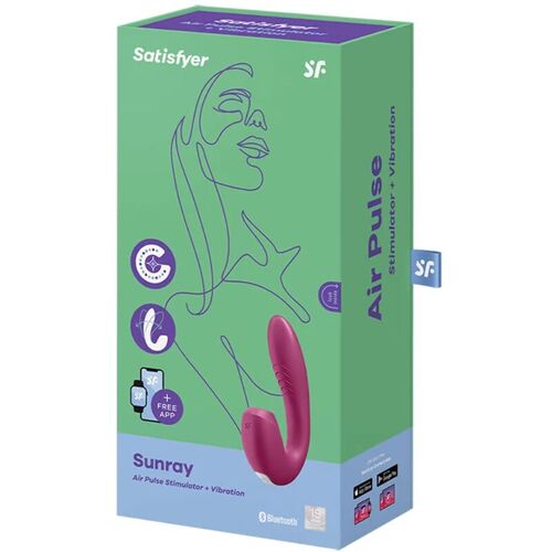 SATISFYER SUNRAY ESTIMULADOR Y VIBRADOR - ROJO