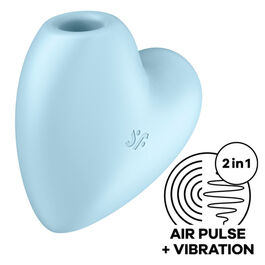 SATISFYER CUTIE HEART ESTIMULADOR Y VIBRADOR - AZUL