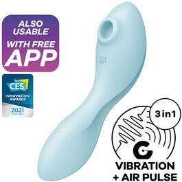 SATISFYER CURVY TRINITY 5 ESTIMULADOR Y VIBRADOR - AZUL