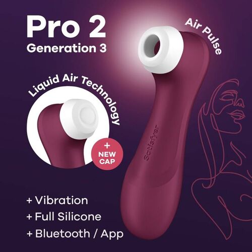 SATISFYER PRO 2 GENERACIÓN 3 - GRANATE