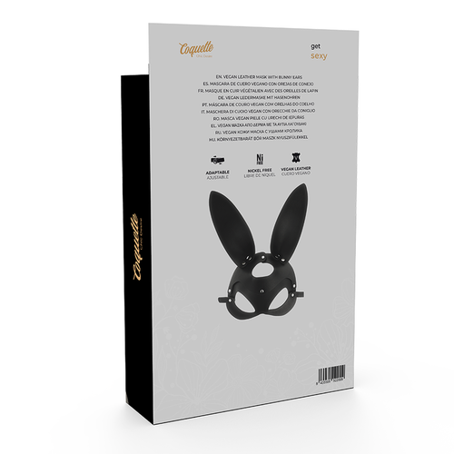 COQUETTE  MASCARA CUERO VEGANO CON OREJAS DE CONEJO