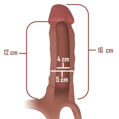 INTENSE - ARNÉS HUECO CON DILDO 16 X 3.5 CM