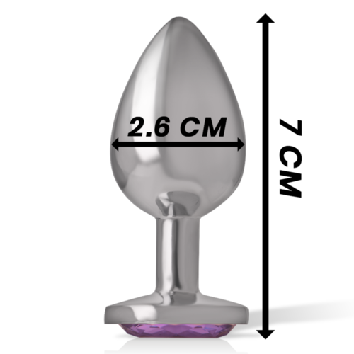 INTENSE - PLUG ANAL METAL CON CRISTAL VIOLETA TALLA S