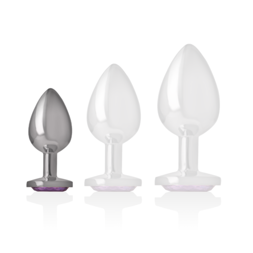 INTENSE - PLUG ANAL METAL CON CRISTAL VIOLETA TALLA S