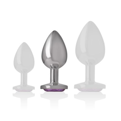 INTENSE - PLUG ANAL METAL CON CRISTAL VIOLETA TALLA M