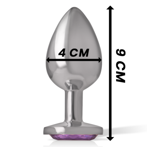 INTENSE - PLUG ANAL METAL CON CRISTAL VIOLETA TALLA L
