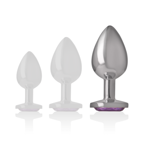 INTENSE - PLUG ANAL METAL CON CRISTAL VIOLETA TALLA L