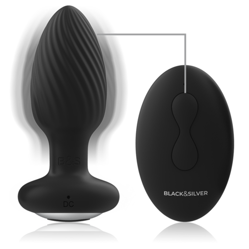 BLACK&SILVER - WELLS PLUG ANAL SILICONA CONTROL REMOTO