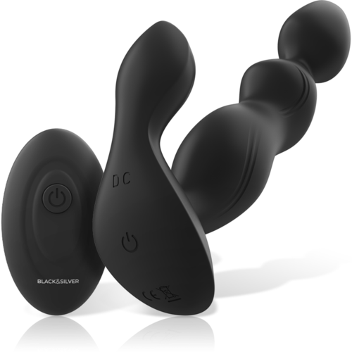 BLACK&SILVER - CORA PLUG ANAL SILICONA CONTROL REMOTO