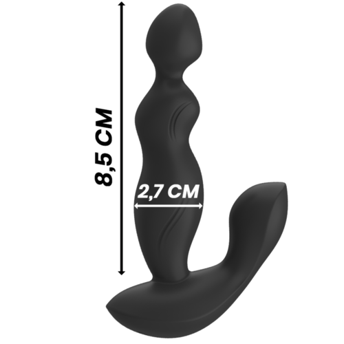 BLACK&SILVER - CORA PLUG ANAL SILICONA CONTROL REMOTO