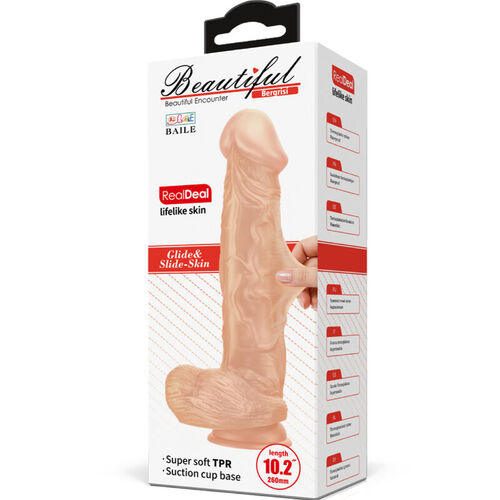 BEAUTIFUL ENCOUNTER BERGRISI DILDO REALISTICO FLEXIBLE 26 CM - NATURAL