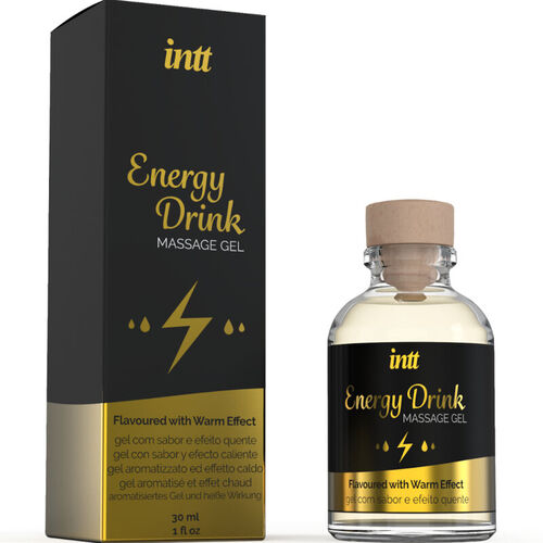 INTT - GEL DE MASAJE CON SABOR A BEBIDA ENERGETCA Y EFECTO CALOR