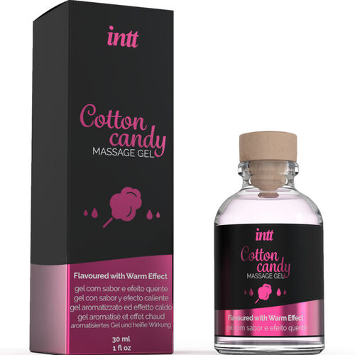 INTT - GEL DE MASAJE CON SABOR A ALGODN DE AZUCAR Y EFECTO CALOR